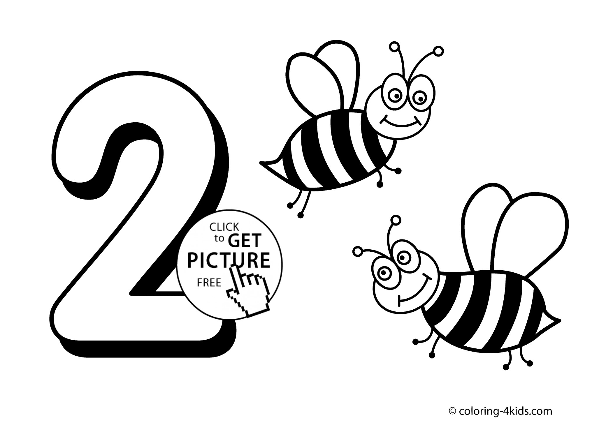 Coloring Pages For Kids Numbers
 2 numbers coloring pages for kids printable free digits