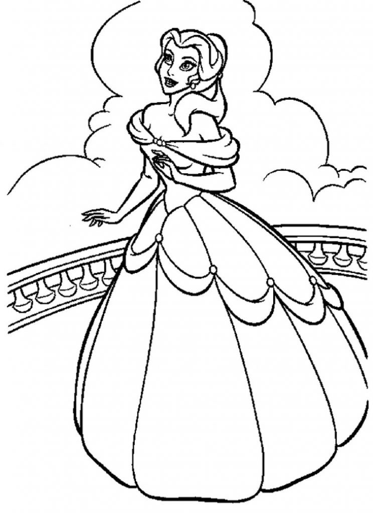 Coloring Pages For Kids Online
 Free Printable Belle Coloring Pages For Kids
