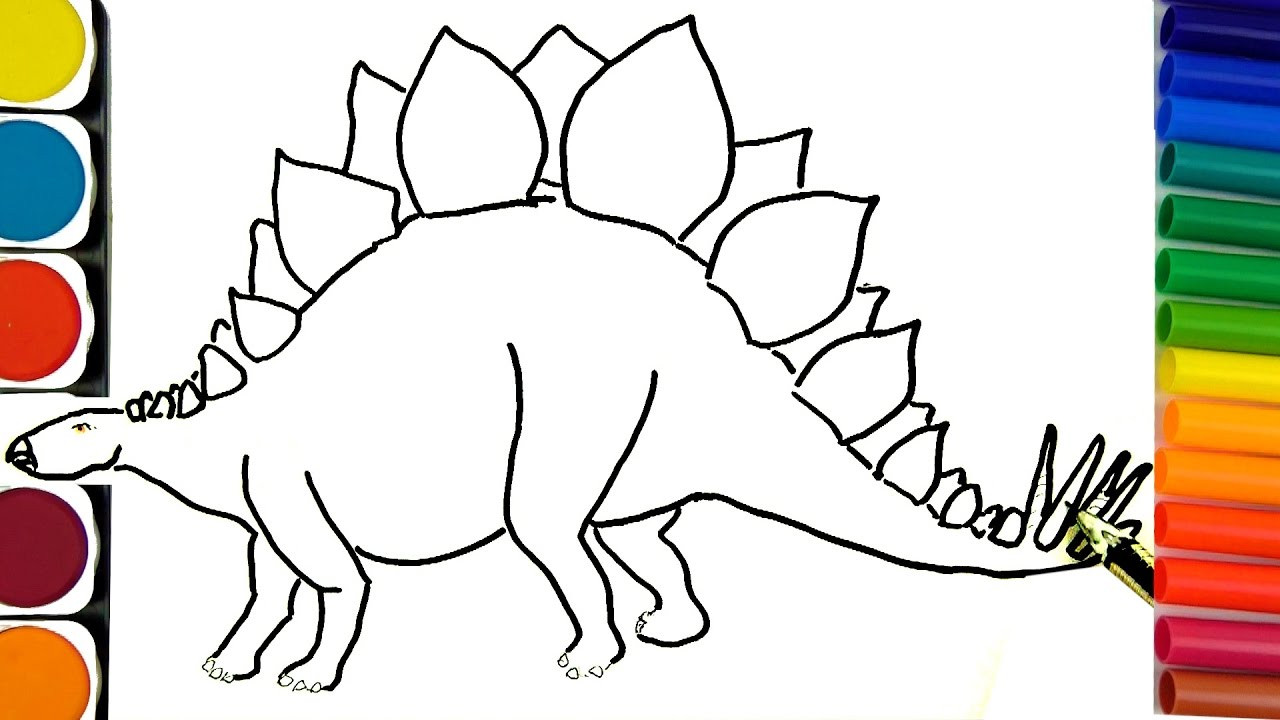 Coloring Pages For Kids Online
 How to draw Dinosaurs Coloring pages How to draw and
