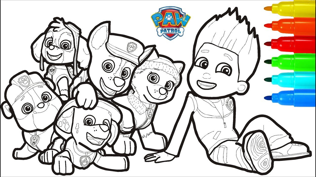 Coloring Pages For Kids Paw Patrol
 PAW PATROL Coloring Pages Markers