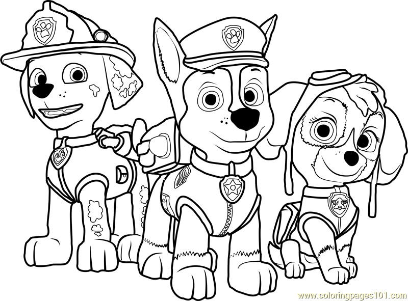 Coloring Pages For Kids Paw Patrol
 Lovely Design Paw Patrol Color Coloring Page Free PAW