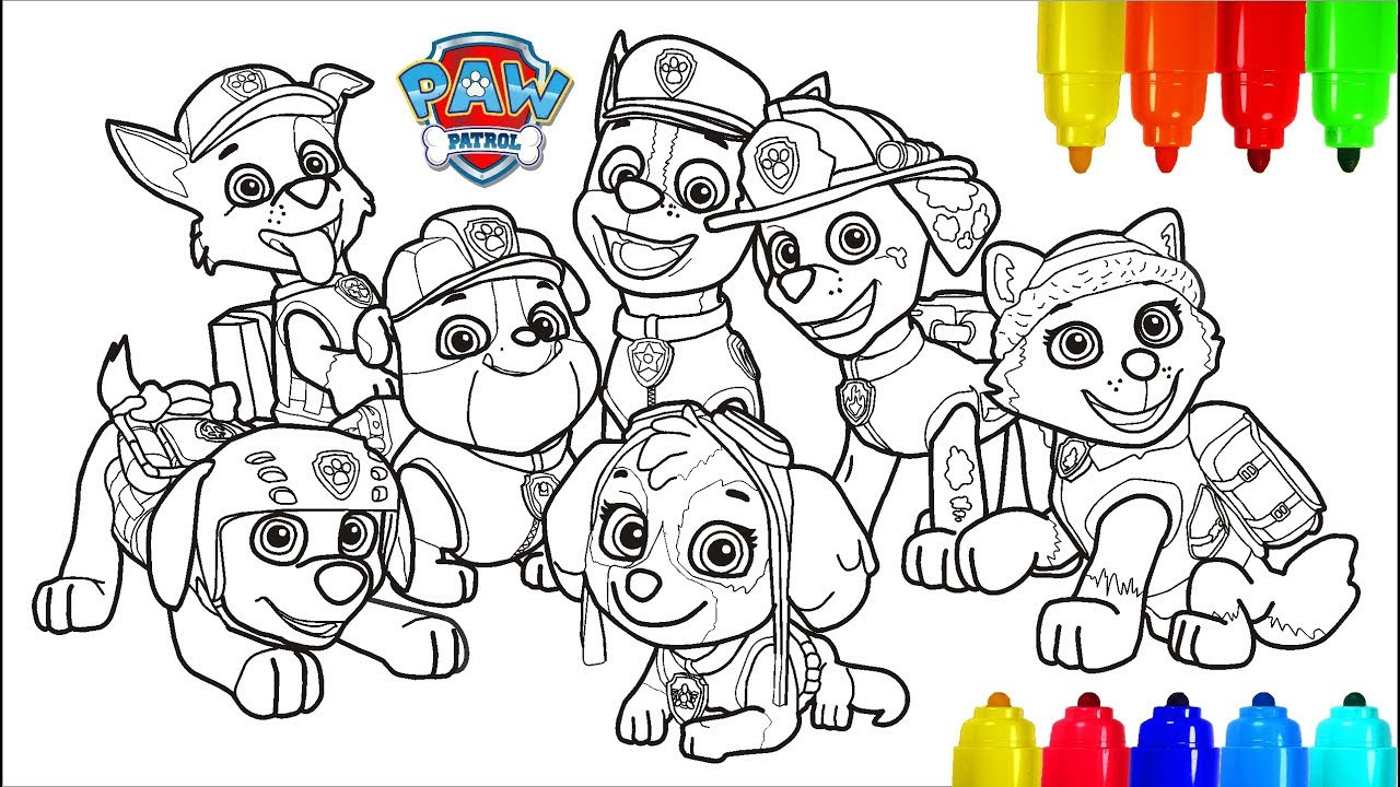 Coloring Pages For Kids Paw Patrol
 PAW PATROL 4 Coloring Pages