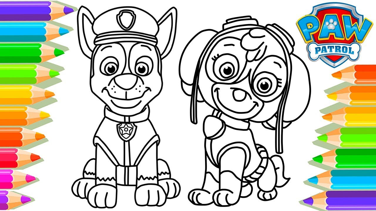 Coloring Pages For Kids Paw Patrol
 Paw Patrol Coloring Pages for Kids Fun How to Draw