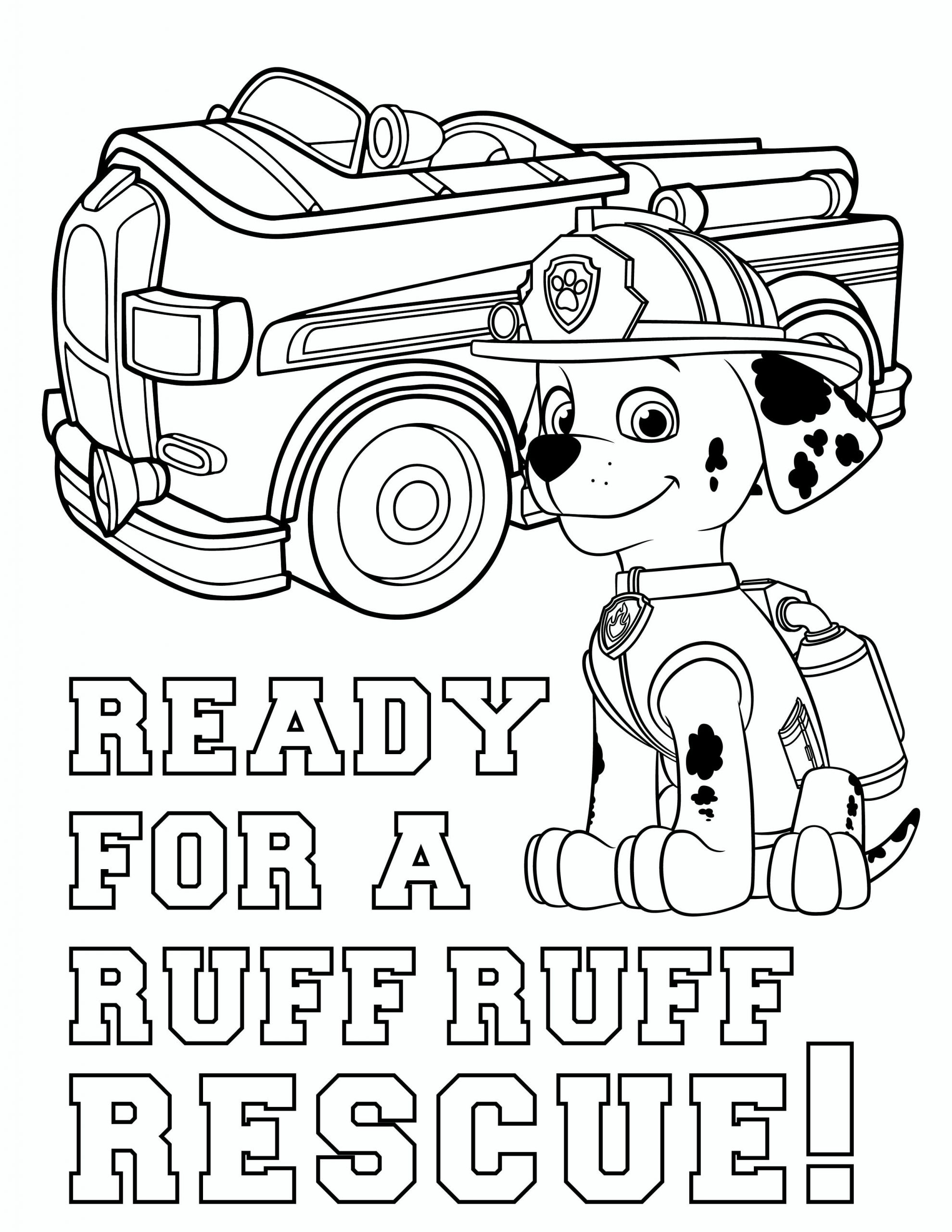 Coloring Pages For Kids Paw Patrol
 Free PAW Patrol Coloring Pages