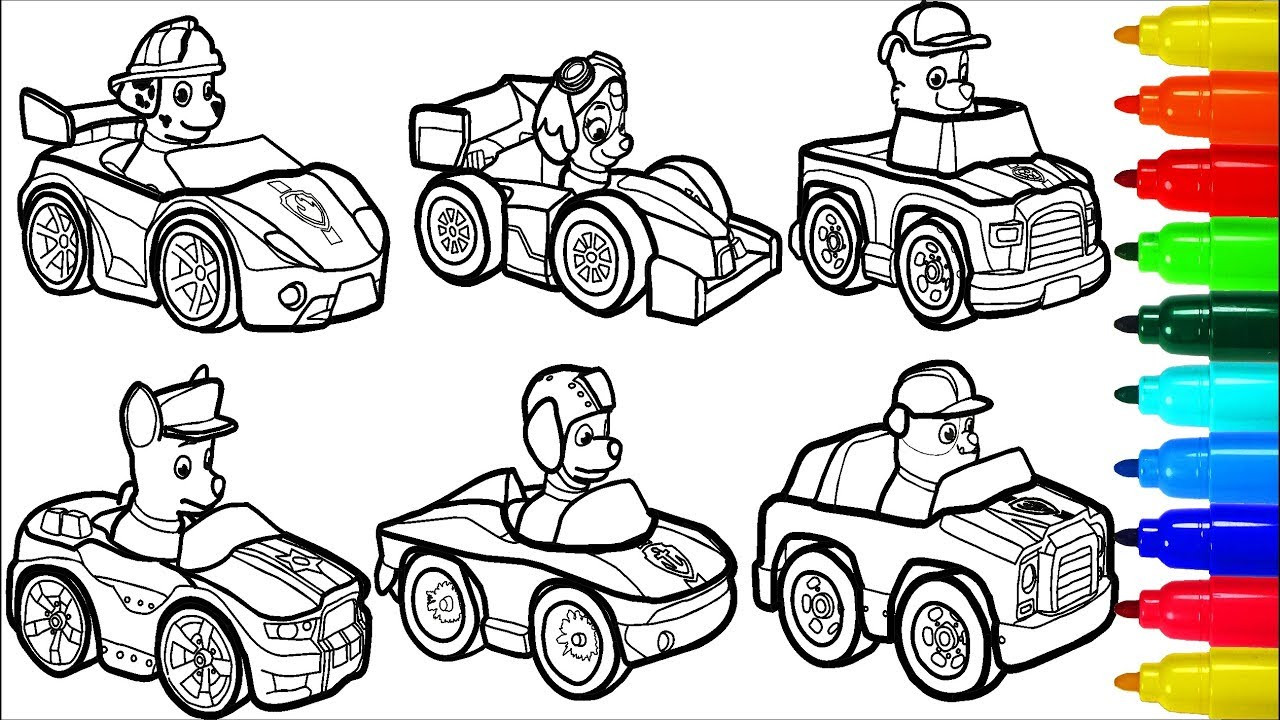 Coloring Pages For Kids Paw Patrol
 PAW PATROL By Cars Coloring Pages