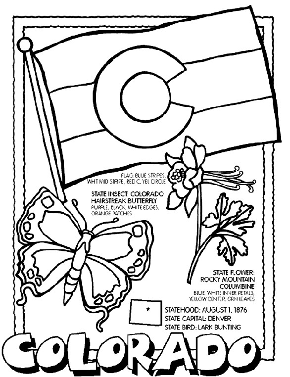 Coloring Pages For Kids Printables
 Colorado Coloring Page