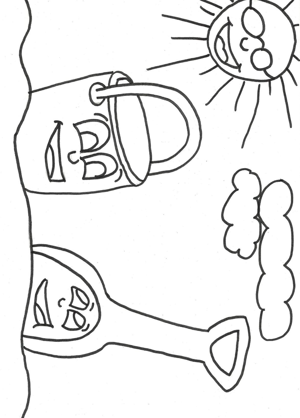 Coloring Pages For Kids Printables
 Print out Beach Pail and Shovel Coloring Book Printable