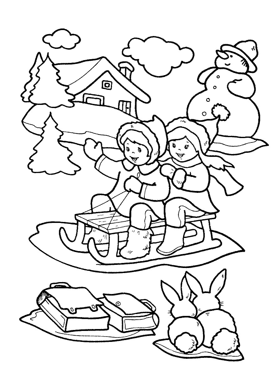 Coloring Pages For Kids Winter
 Free Printable Winter Coloring Pages