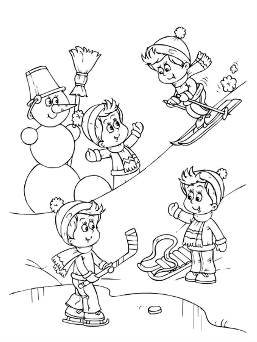 Coloring Pages For Kids Winter
 Sports graph Coloring Pages Kids Winter Sports