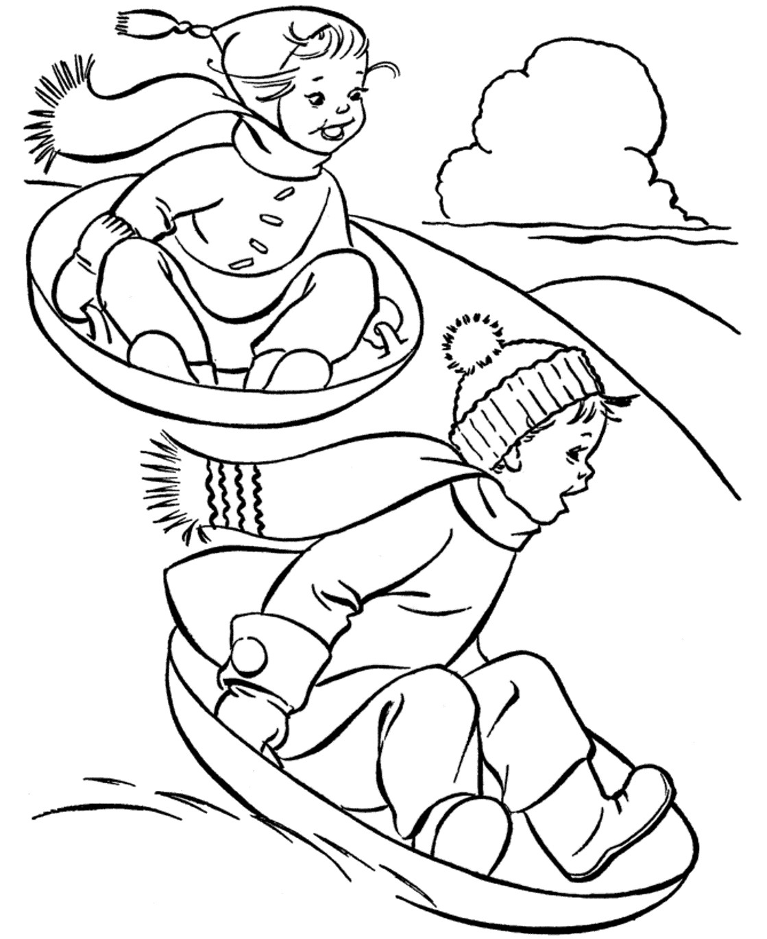 Coloring Pages For Kids Winter
 Sports graph Coloring Pages Kids Winter Sports