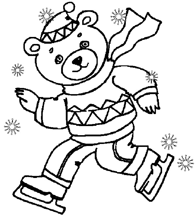 Coloring Pages For Kids Winter
 Fichas de Inglés para niños Winter Coloring pages