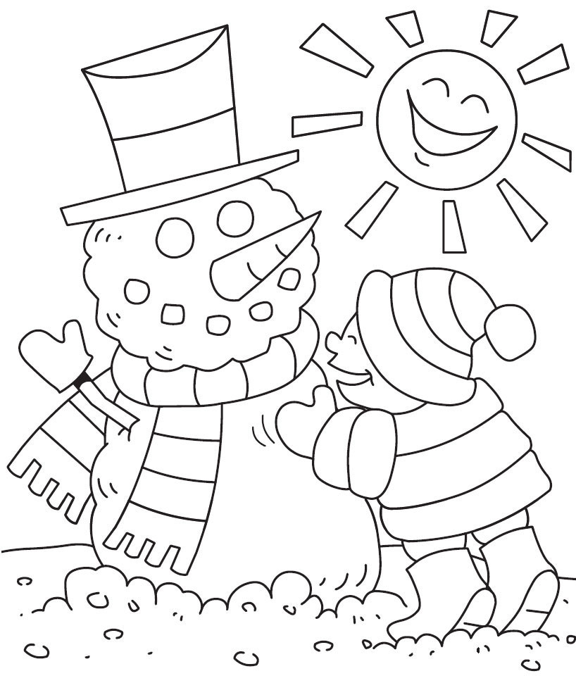 Coloring Pages For Kids Winter
 Free Printable Winter Coloring Pages For Kids