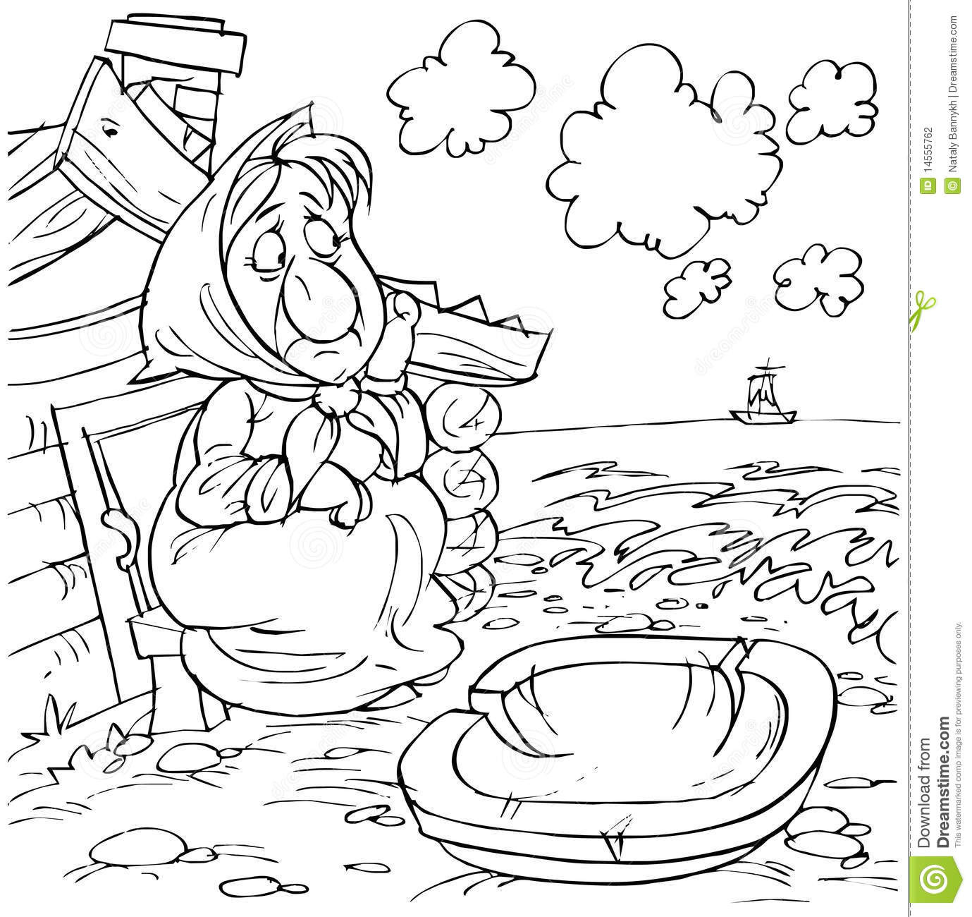 Coloring Pages For Older Girls
 Old Woman Royalty Free Cartoon