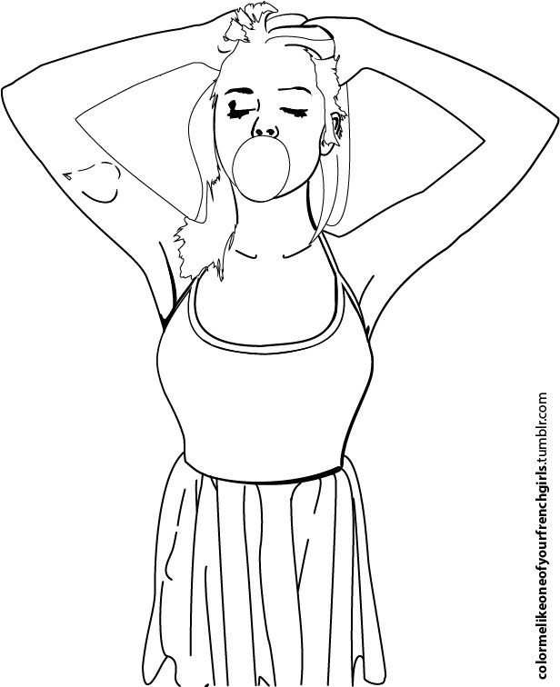 Coloring Pages For Teen Girls
 Tumblr Coloring Pages For Teenagers Printable The Art Jinni