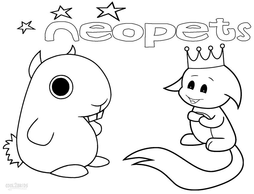 Coloring Pages For Toddler
 Printable Neopets Coloring Pages For Kids