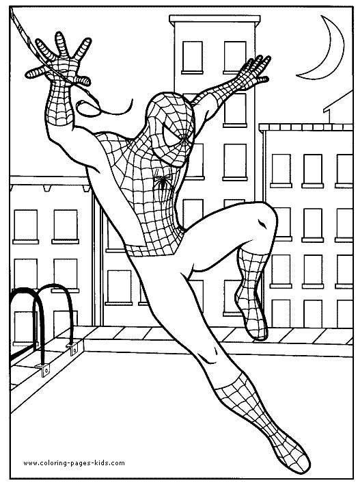 Coloring Pages Kids.Com
 Spider Man Coloring page for kids