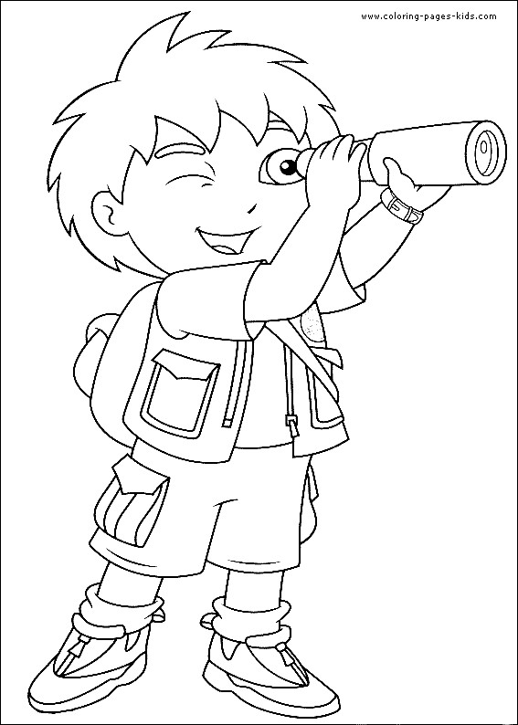 Coloring Pages Kids.Com
 Go Diego Go color page Coloring pages for kids