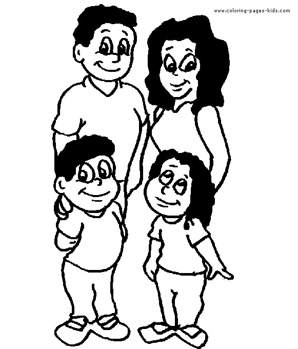 Coloring Pages Kids.Com
 Family color page Coloring pages for kids Family