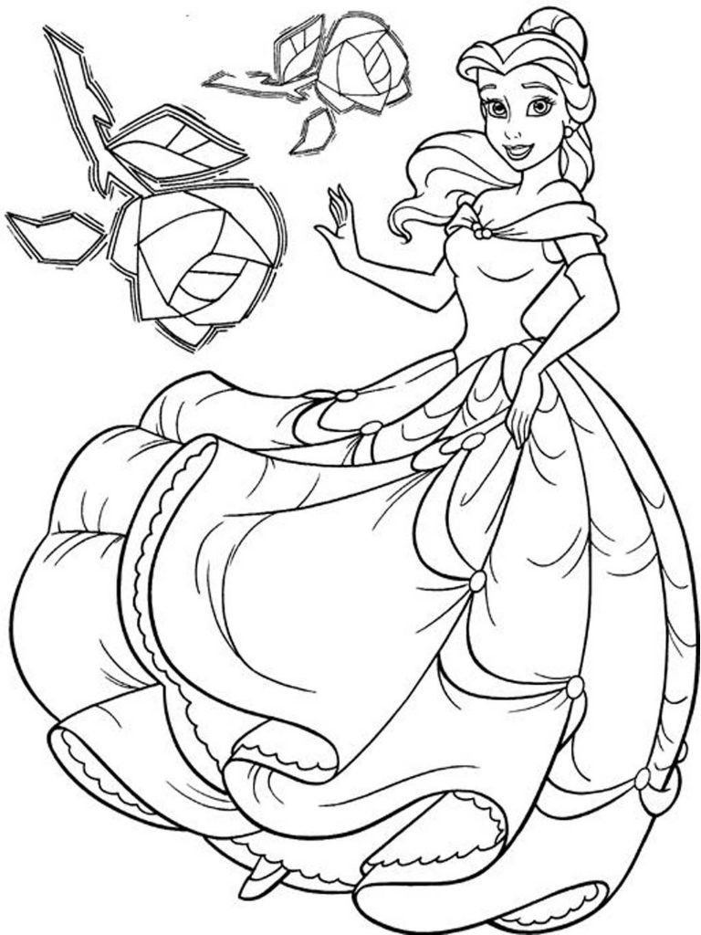 Coloring Pages Kids Com
 Free Printable Belle Coloring Pages For Kids