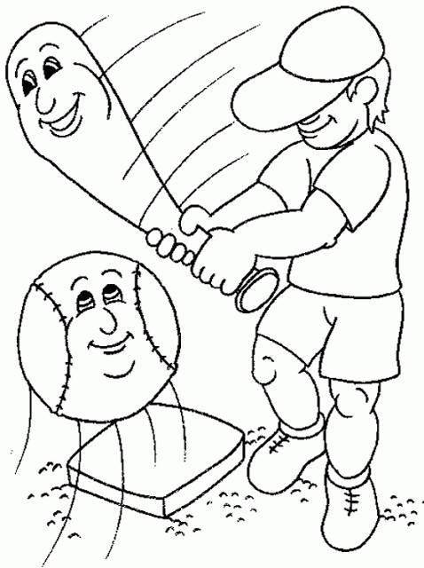Coloring Pages Kids Com
 Kids Page Baseball Coloring Pages