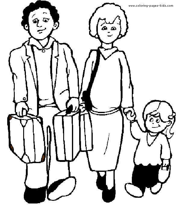 Coloring Pages Kids.Com
 Family color page Family People and Jobs coloring pages