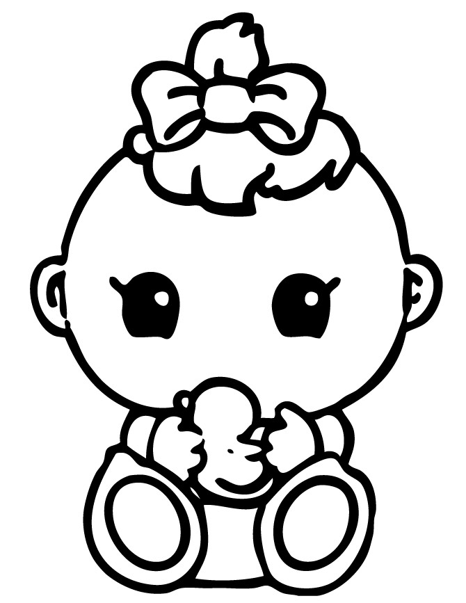 Coloring Pages Of Cute Baby Animals
 Free Printable Baby Shower Coloring Pages Coloring Home