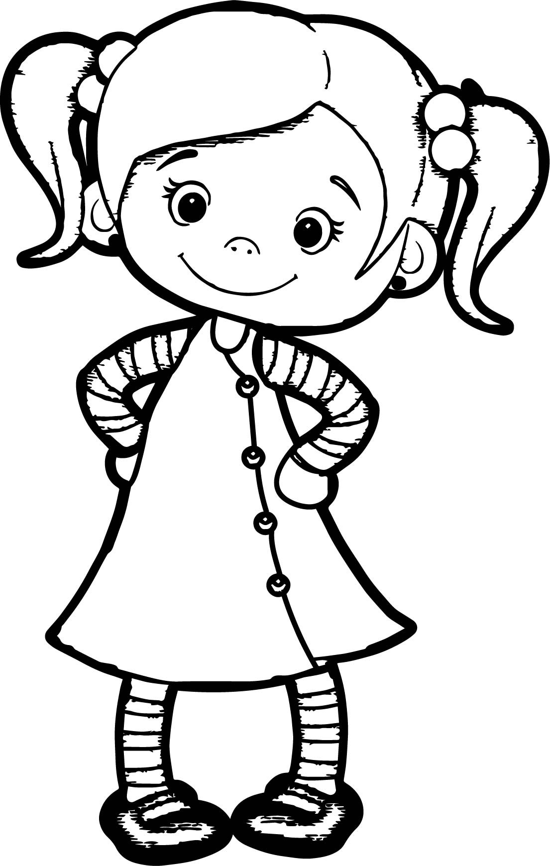 Coloring Pages Of Girls
 Beautiful Cute Girl Coloring Page