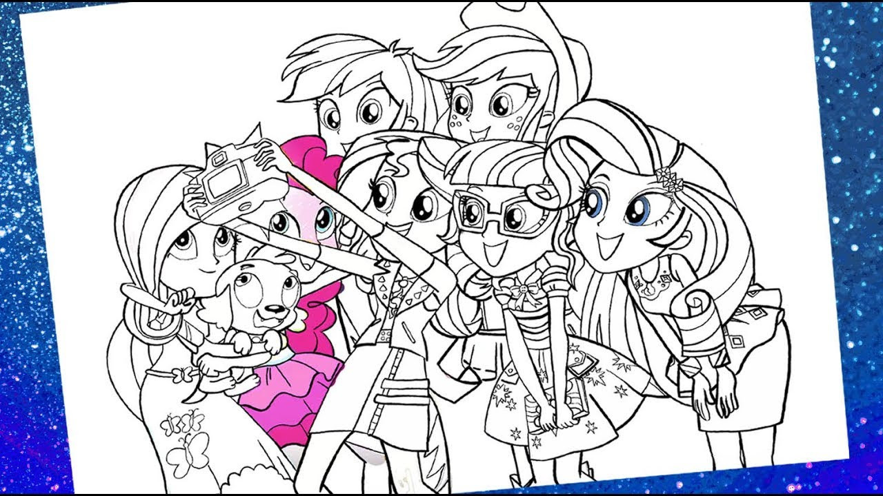 Coloring Pages Of Girls
 My little pony Equestria girls coloring pages for kids