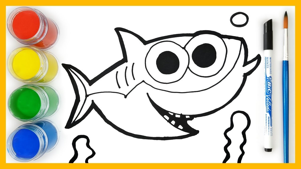 Coloring Pages Toddler
 How to draw Baby Shark