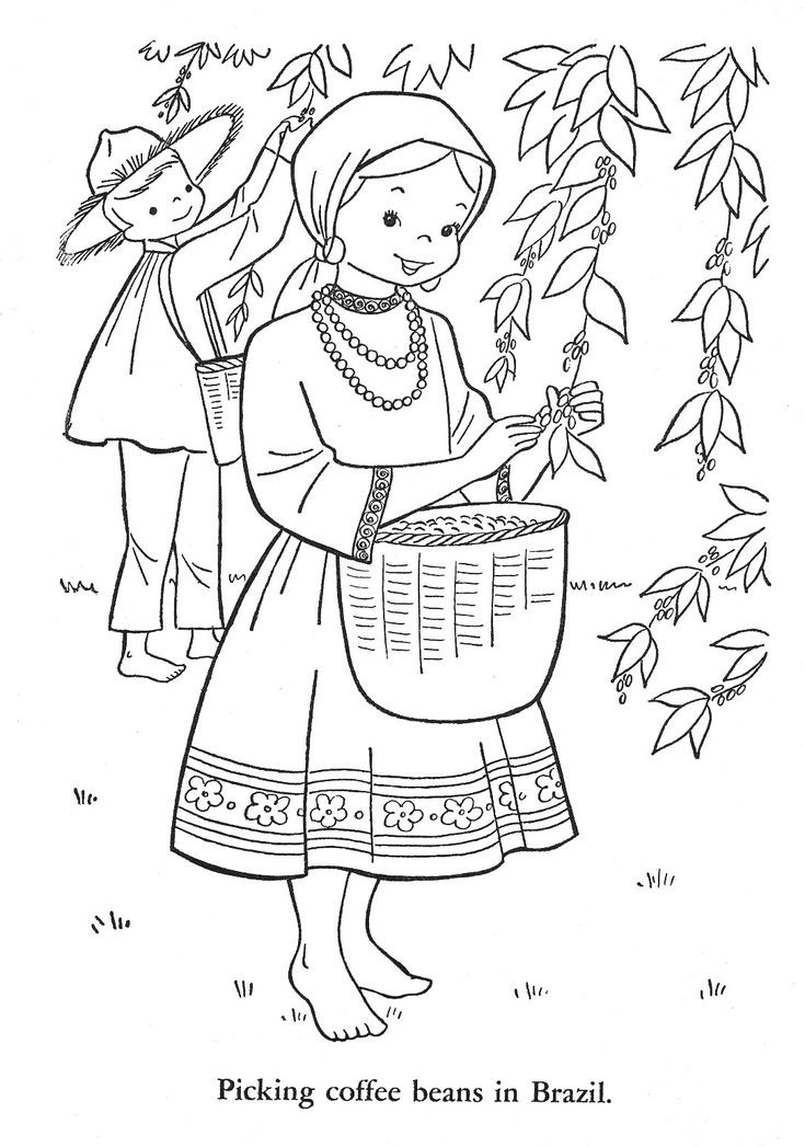 Coloring Paper For Kids
 Children of Other Lands paper dolls and coloring pages