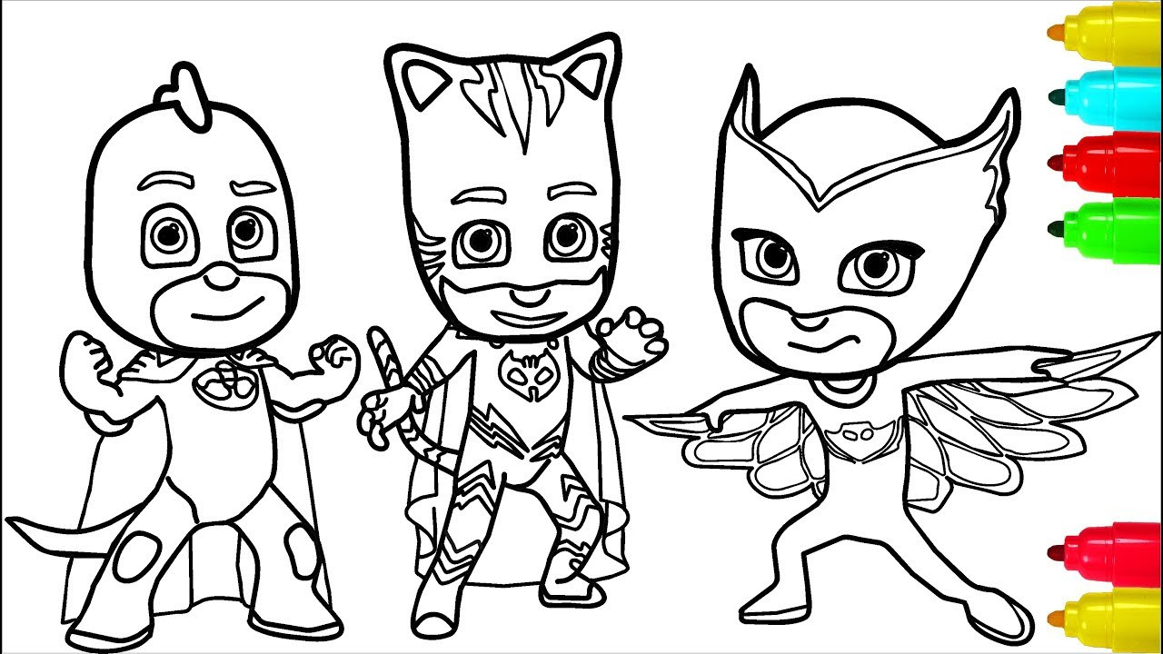 Coloring Paper For Kids
 PJ Masks Minions Coloring Pages