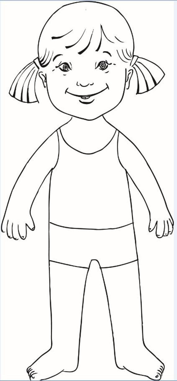 Coloring Paper For Kids
 Coloring pages Paper doll for kids with Down
