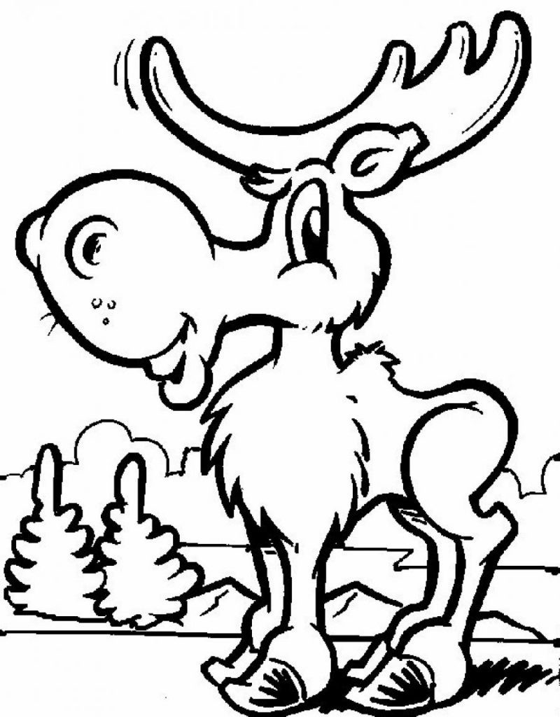 Coloring Printables For Kids
 Free Printable Moose Coloring Pages For Kids