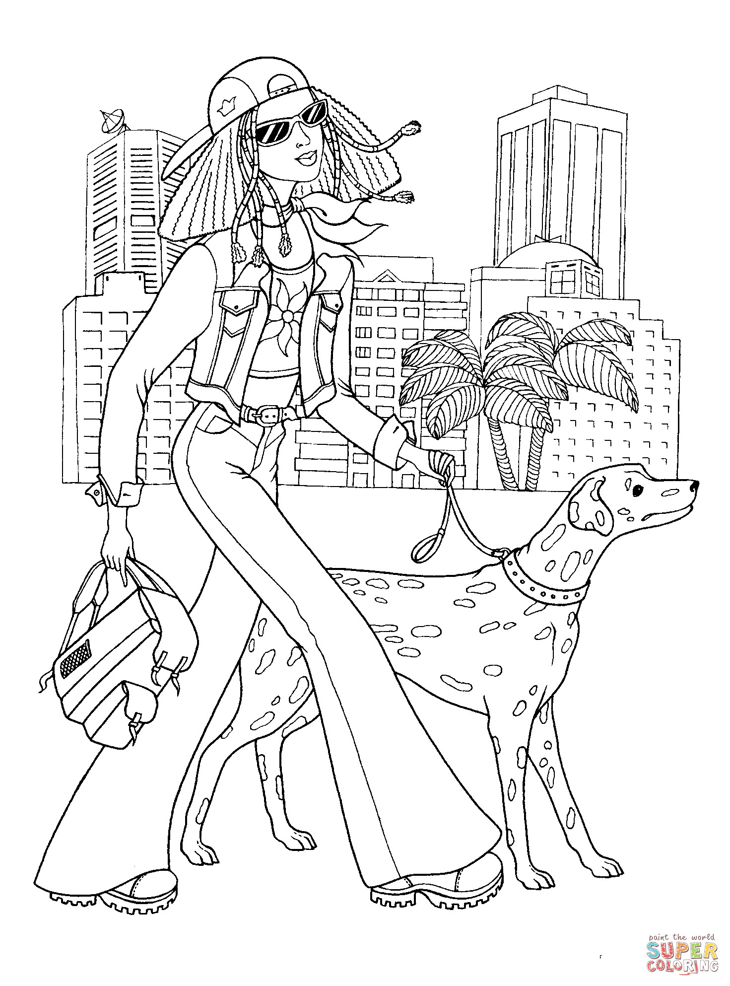 Coloring Sheets For Teenage Girls
 Teenager Fashion coloring page