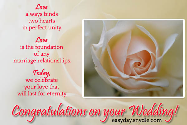 Congratulation On Marriage Quotes
 Wedding dress style Congratulation wedding wishes message