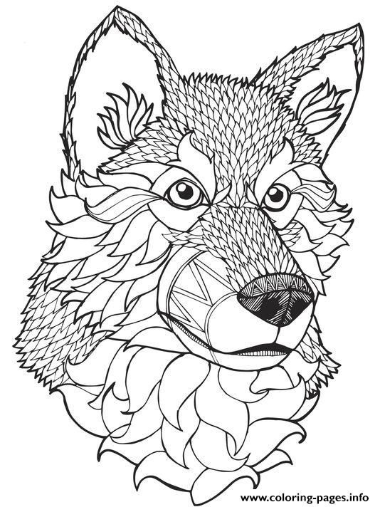 Cool Adult Coloring Books
 Print high quality wolf mandala adult coloring pages
