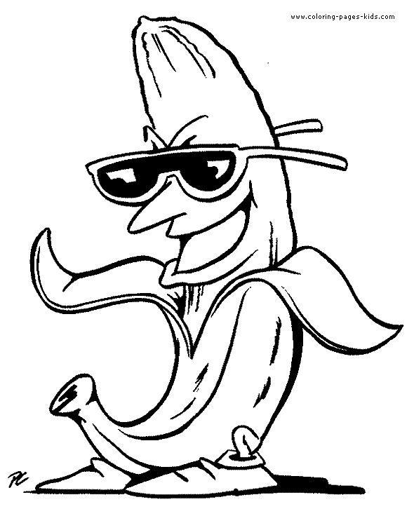 Cool Coloring Pages For Boys
 Banana Cool Coloring Pages