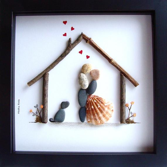 Cool Gift Ideas For Couples
 Unique WEDDING Gift Customized Wedding Gift Pebble Art Unique