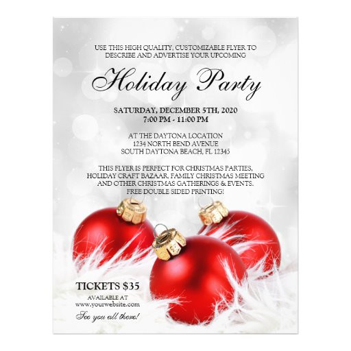 Corporate Holiday Party Ideas 2020
 Business Christmas Flyers Holiday Party 8 5" X 11" Flyer