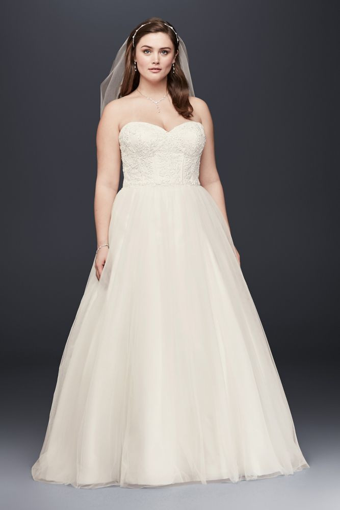 Corset Wedding Dress
 Soft Tulle Lace Corset Plus Size Wedding Dress Style