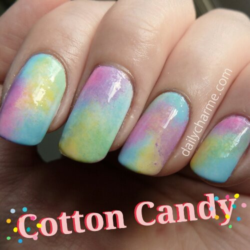 Cotton Candy Nail Designs
 Colorful Cotton Candy Nails