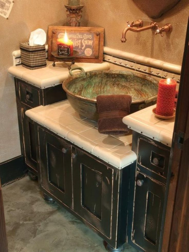 Country Bathroom Sinks
 875 best primitive bathrooms images on Pinterest