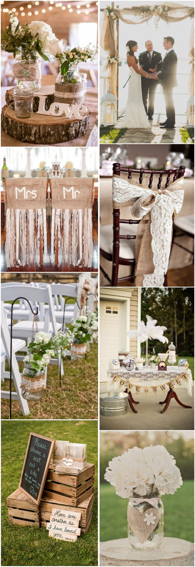 Country Theme Wedding
 45 Chic Rustic Burlap & Lace Wedding Ideas and Inspiration
