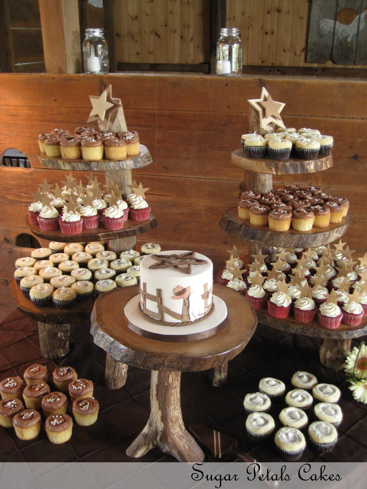 Country Theme Wedding
 Sugar Petals Cakes Country Theme Wedding Cupcakes