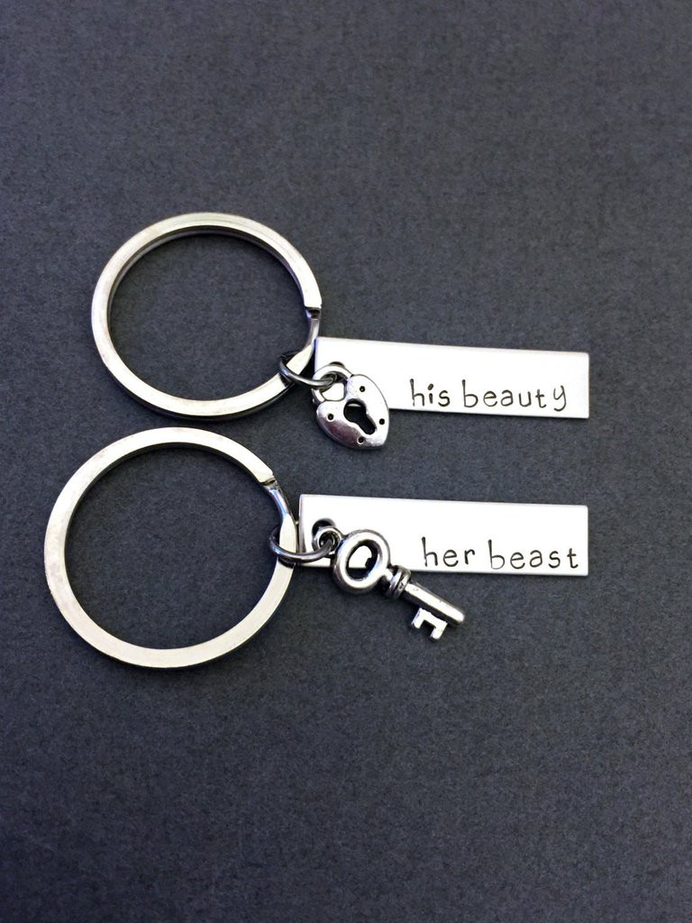 Couple Gift Ideas For Her
 Boyfriend Gift His Beauty Her Beast Couples Keychains