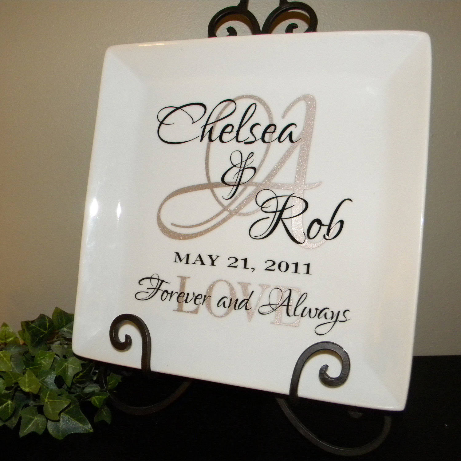 Couples Wedding Shower Gift Ideas
 Personalized Wedding Gift Plate Anniversary Gift For Couple