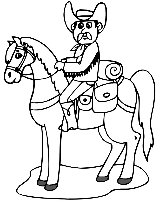 Cowboys Coloring Pages
 Free Printable Cowboy Coloring Pages For Kids