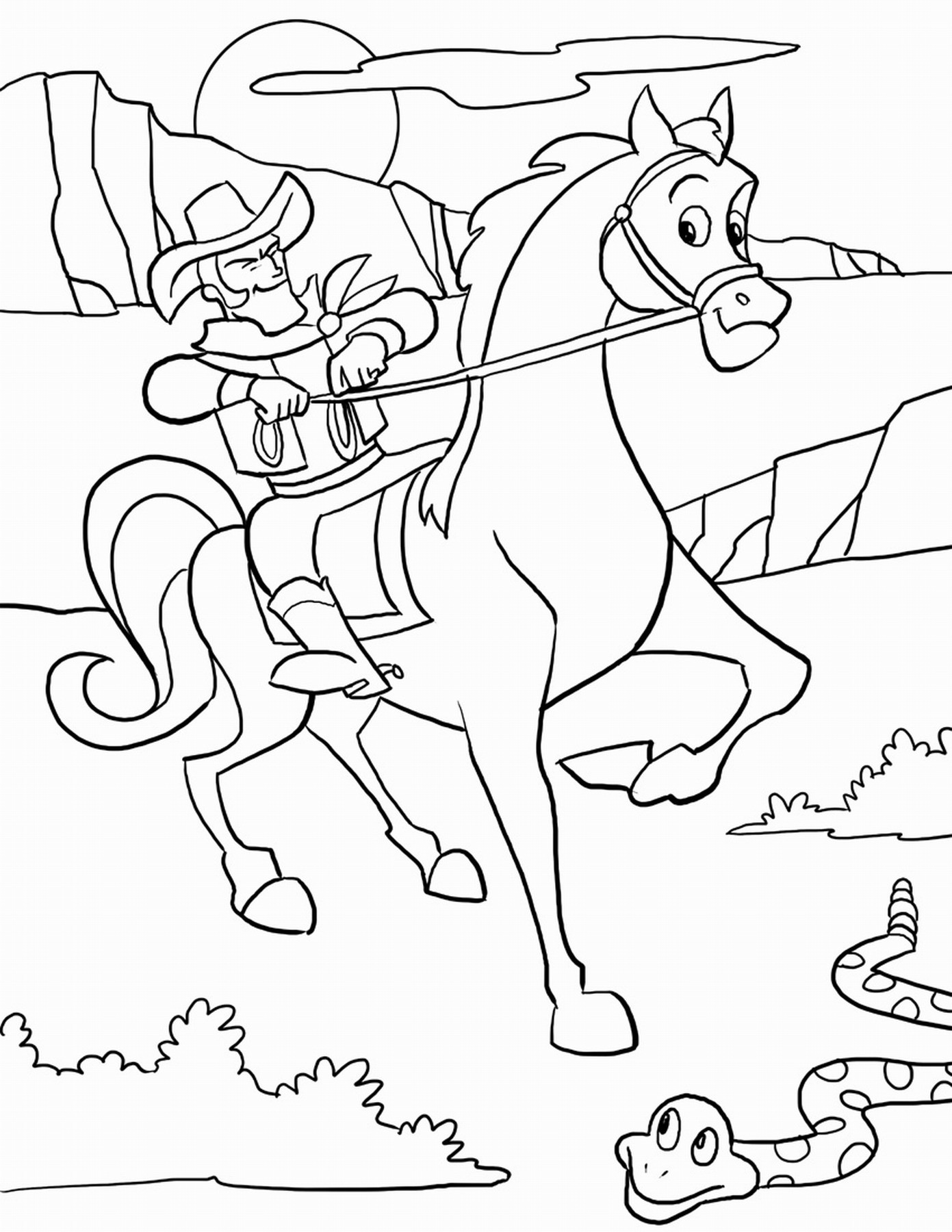 Cowboys Coloring Pages
 Cowboy Coloring Pages