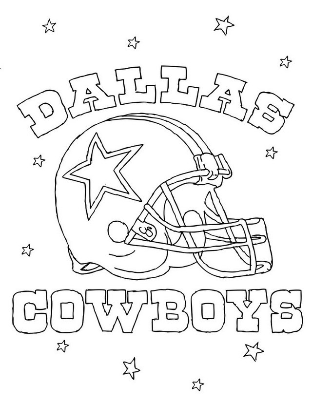 Cowboys Football Coloring Pages
 dallas cowboys helmet coloring NFL pages