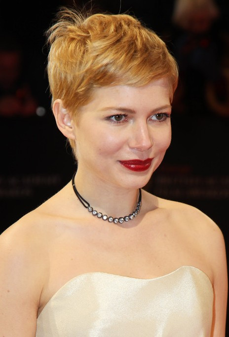 Cowlick Hairstyles Female
 Michelle Williams Pixie with Cowlick Hairstyles Weekly